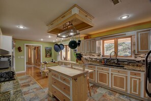 Fridge, microwave, oven, stovetop - Secluded home on 24 acres (Hayesville)