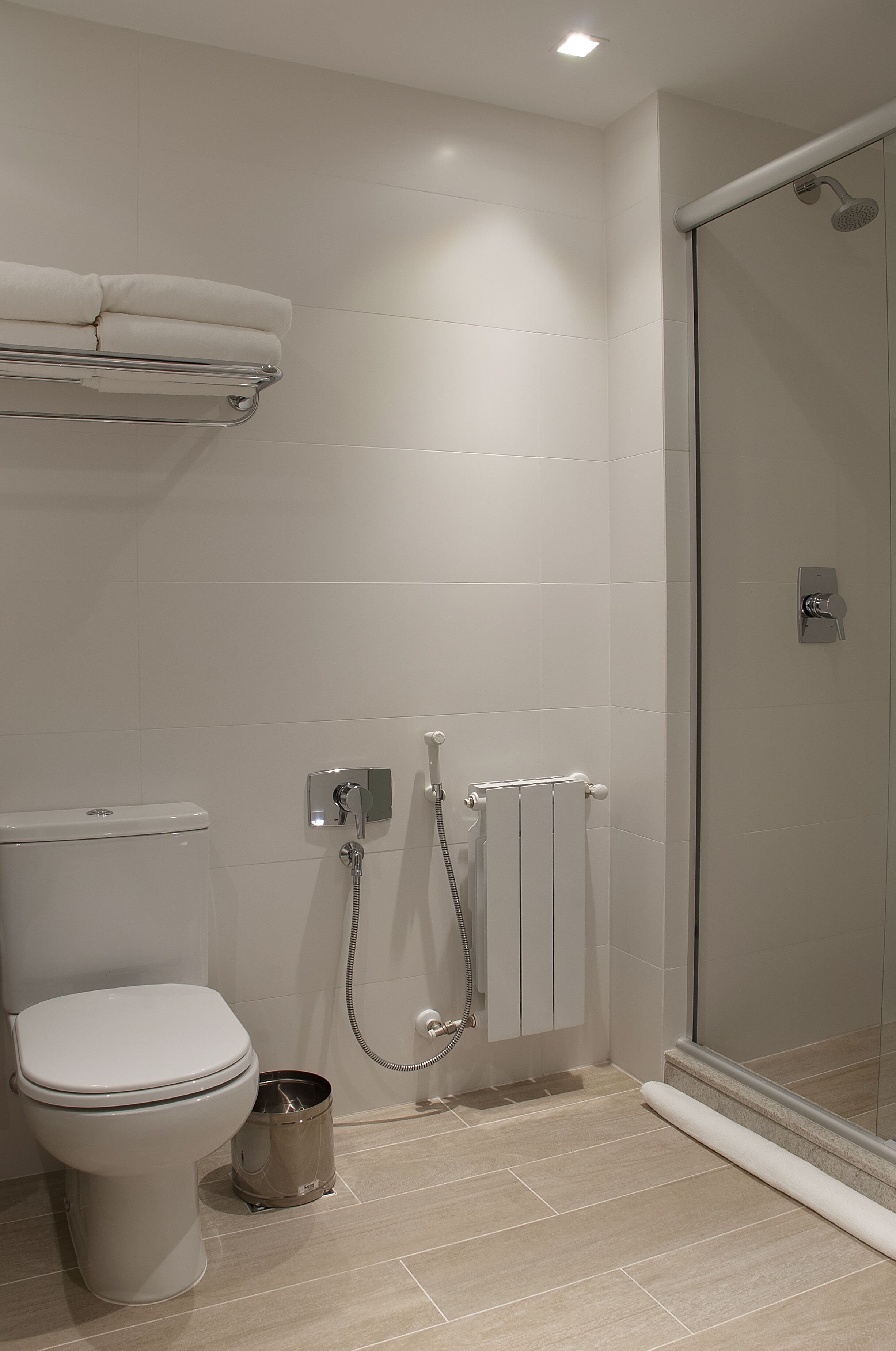 hair dryer, bathrobes, towels