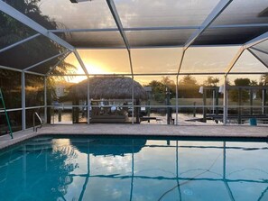 A heated pool