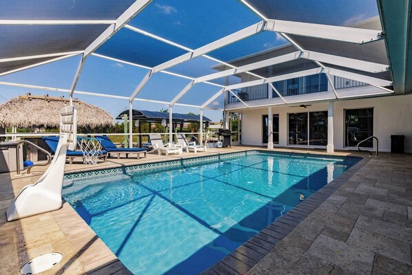 A heated pool