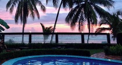 Beachfront home in paradise with a private pool overlooking the Pacific Ocean.