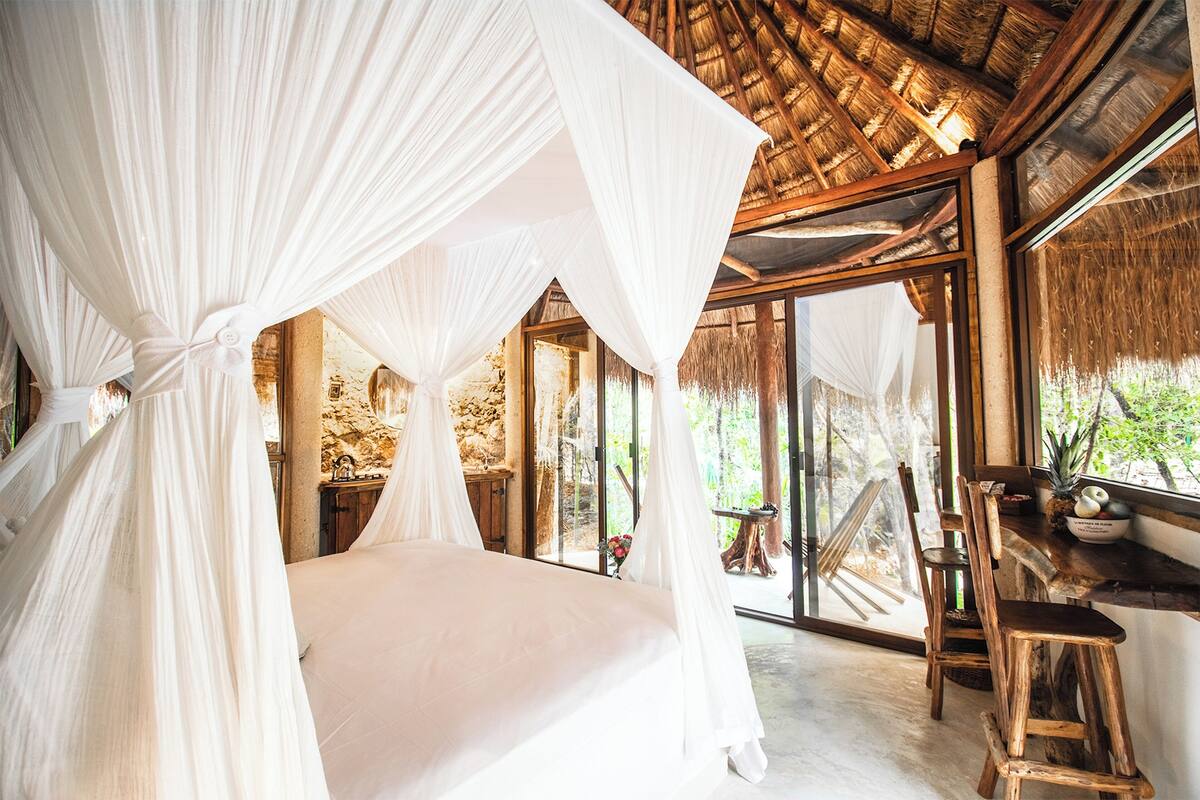 Mayan Gods Cabins | Premium bedding, in-room safe, WiFi (free), bed sheets