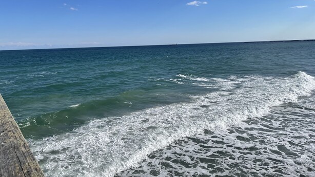 A view of the ocean with waves crashing onto the shore. - Wilmington in the middle of it ALL (Wilmington)