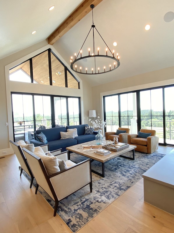 Smart TV, fireplace, video games, books