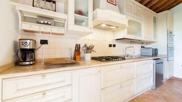 Fridge, oven, stovetop, dishwasher