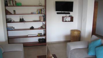 Smart TV, books, stereo