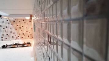 Family Apartment | Private kitchen | Full-sized fridge, coffee grinder, eco-friendly cleaning products