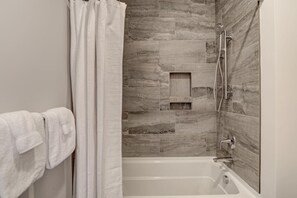 Hair dryer, towels