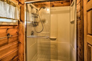 Cabin, 2 Bedrooms | Bathroom | Towels - Private Island With Land Access 2 Bedroom Cabin by RedAwning (Hammond)