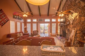 Condo, 6 Bedrooms | Living room - Huge Ruidoso W/ Game Room, Pool, 2 Balconies, 2 Kitchens - Sleeps 17! 6 Bedroom Condo by RedAwning (Ruidoso)