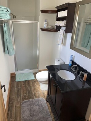 Cabin, 1 Bedroom | Bathroom | Towels, shampoo - Old Raton Pass Base Camp With Loft Northern New Mexico Mountain Ranch On Colorado Border 1 Bedroom Cabin by RedAwning (Raton)