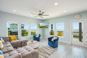 House, 3 Bedrooms | Living area | Smart TV, streaming services - 1 Naut On Call 3 Bedroom Home by RedAwning (Port Bolivar)