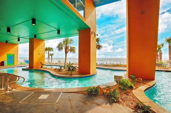 A heated pool