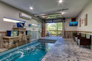 Indoor pool, a heated pool