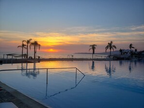 Condo, 1 Bedroom, Balcony, Ocean View | Pool | Outdoor pool - Aria Ocean 208 Beach Front Apartment Nuevo Vallarta (Nuevo Nayarit)