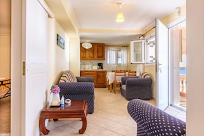 Apartment, 2 Bedrooms, Smoking, Balcony | Living area