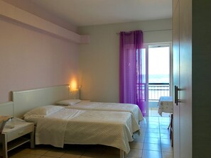 Apartment, 1 Bedroom, Smoking, Balcony | 1 bedroom, iron/ironing board, travel crib, bed sheets - Apt4 @ Mamangakis Apartments (Rethymno)