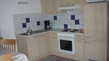 Kühlschrank, Mikrowelle, Herdplatte, Geschirrspüler