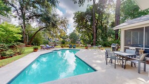 Pool - Nicely Appointed Home with Lagoon Views! (Hilton Head)