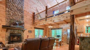 Televisión, chimenea