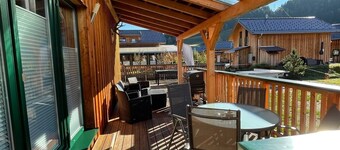 Vacation home with large sun terrace outdoor whirlpool and mountain panorama