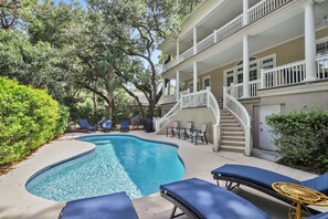 A heated pool - 5 Bed/5.5 Bath Home in Palmetto Dunes with Front and Back Porch (Hilton Head Island)