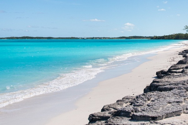 On the beach, sun loungers, beach towels