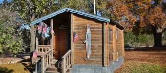 Patriot Cabin at Country Accent Antiques Pipe Creek, TX.
