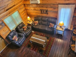 TV, fireplace, DVD player, books