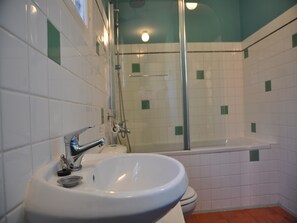 Combined shower/bathtub