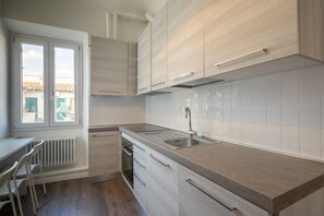 Fridge, oven, stovetop, dishwasher
