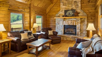 TV, fireplace, DVD player, foosball