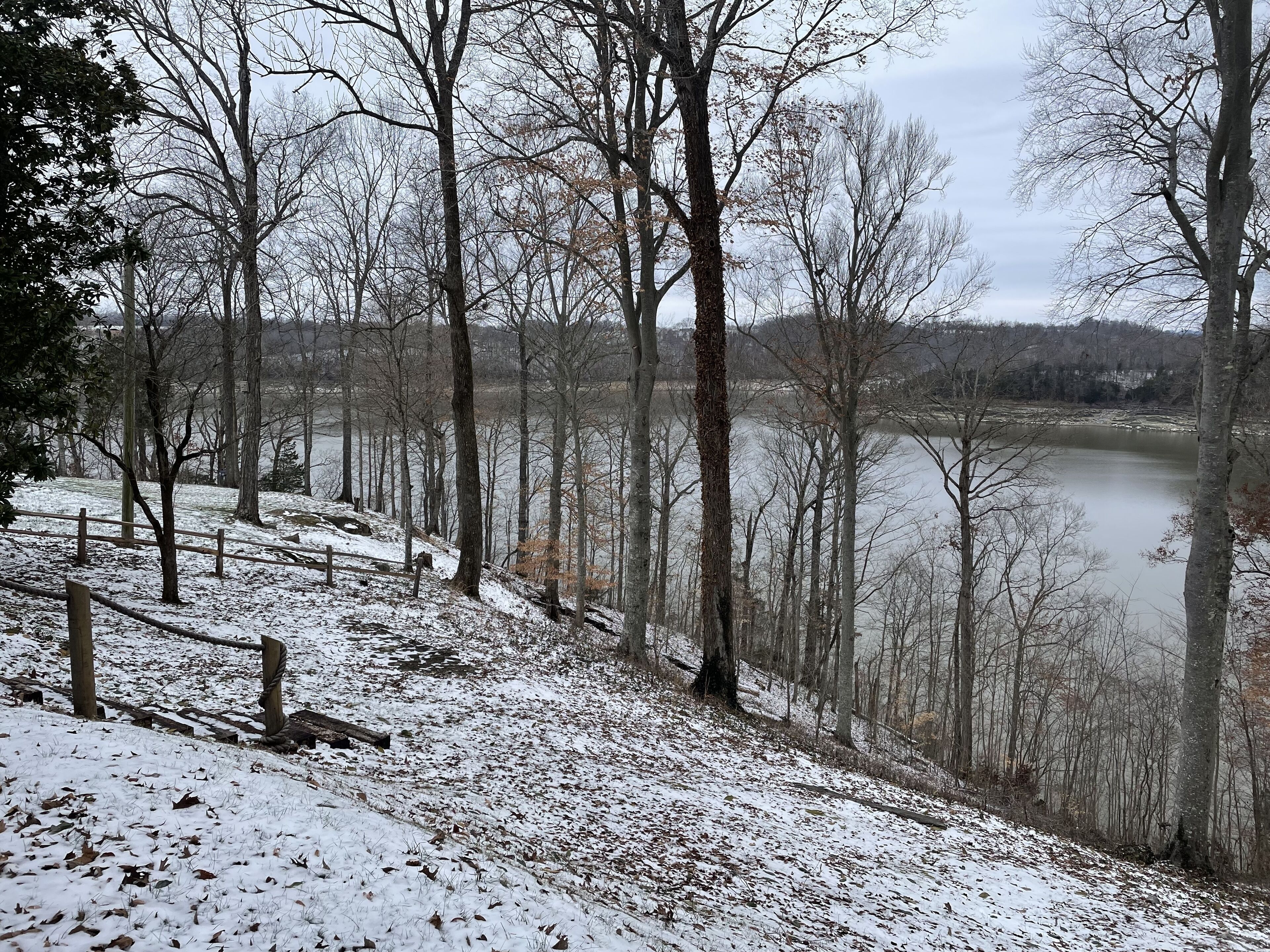 Winter!  A little snow on the Bluff!