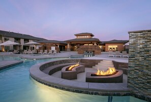 Outdoor pool, a heated pool