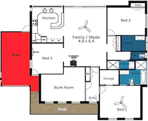 Floor Plan - 31 Hewett Rd, Goolwa South - In The Sand Dunes & Renovated House (Goolwa South)