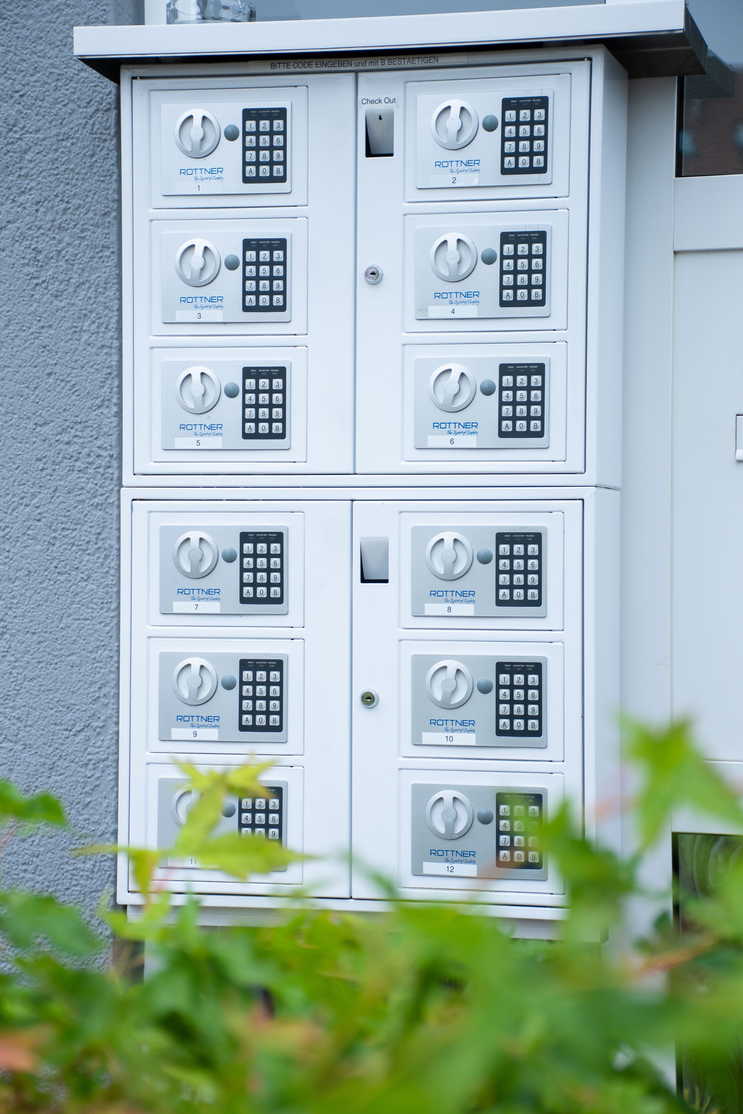 A utility box with multiple electrical panels labeled "ROTTNER" and numbered from 1 to 12.