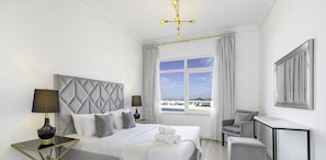 2 bedrooms, premium bedding, pillow-top beds, iron/ironing board