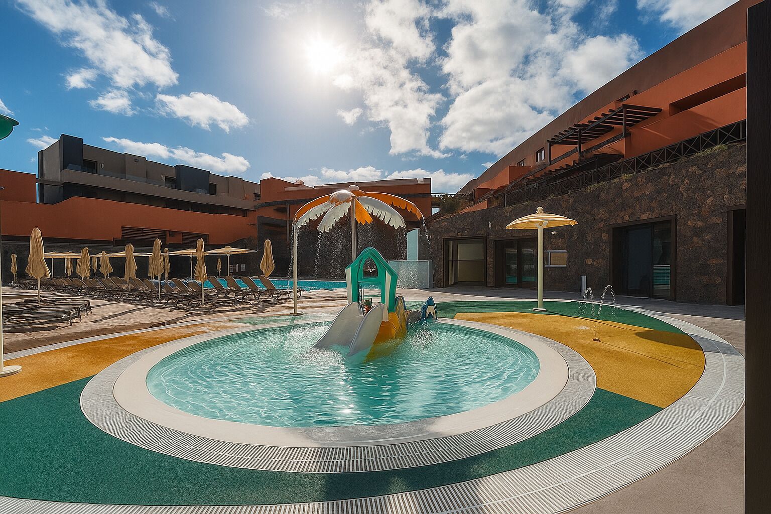 2 outdoor pools, open 10:00 am to 6:00 pm, pool umbrellas, pool loungers