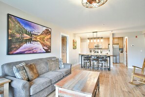 电视、壁炉、DVD 播放器