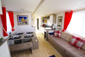 Apartment, Multiple Beds | Living area | 30-inch TV with digital channels, fireplace - Lovely 2-bed Static Caravan in Rhyl (Rhyl)