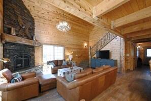 TV, fireplace, offices