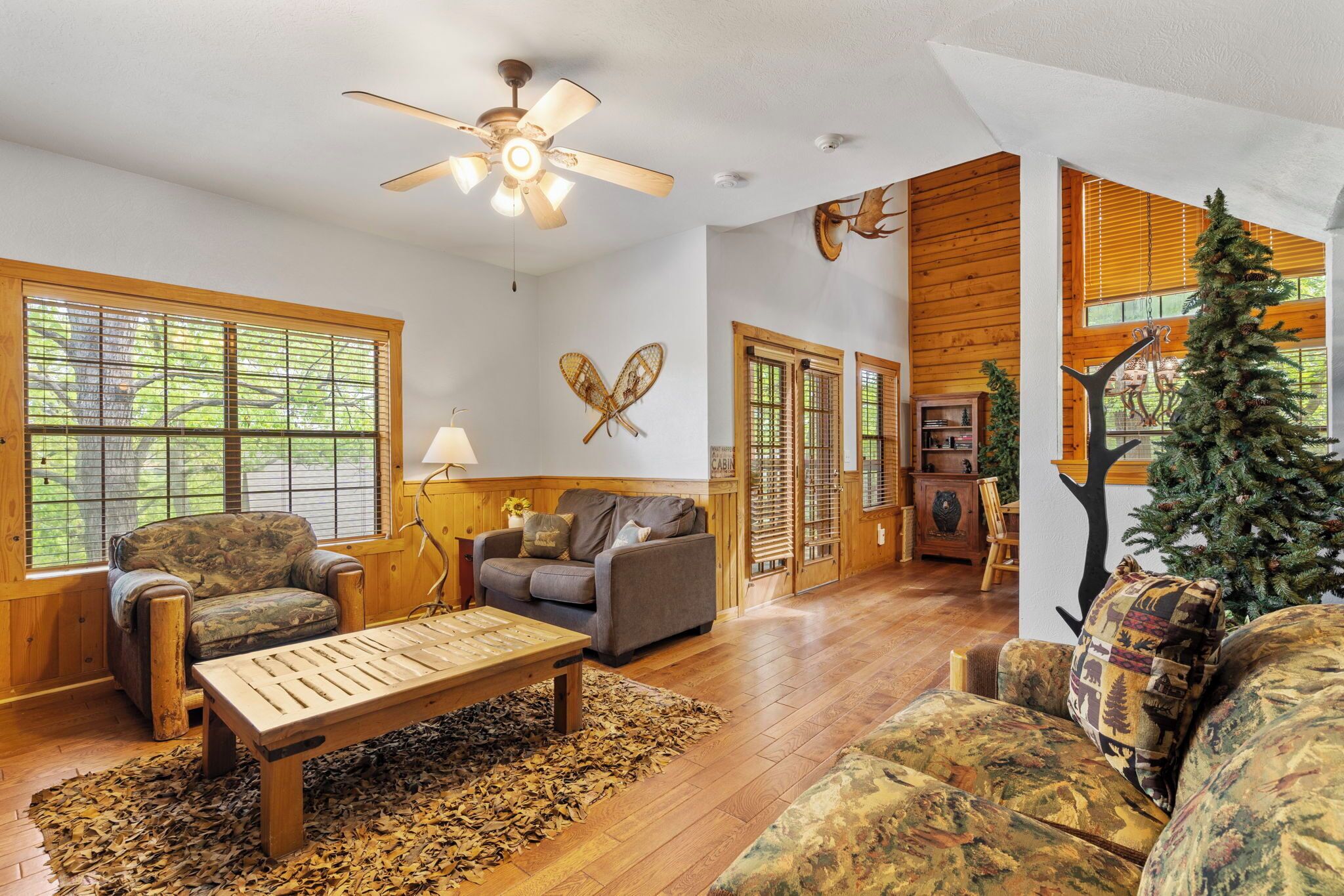 Smart TV, fireplace, DVD player