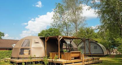 Riverdome with private sanitary faciliti