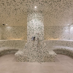 Salas de tratamiento para parejas, un sauna, baño turco