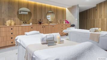 Salas para tratamentos a dois, sauna seca, sauna a vapor