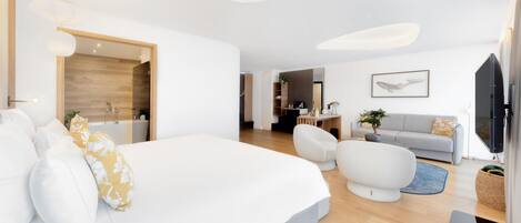 Ropa de cama de alta calidad, colchones con efecto memoria y minibar