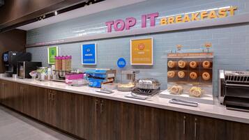 Free daily buffet breakfast