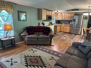 Smart-TV, Kamin, Bücher