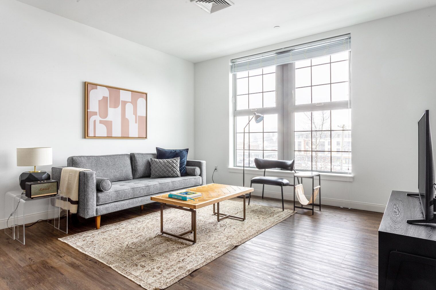 Chic 1BR w/ Gym, W/D, Steps from Newtonville Train by Blueground