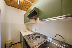 Fridge, oven, stovetop, electric kettle